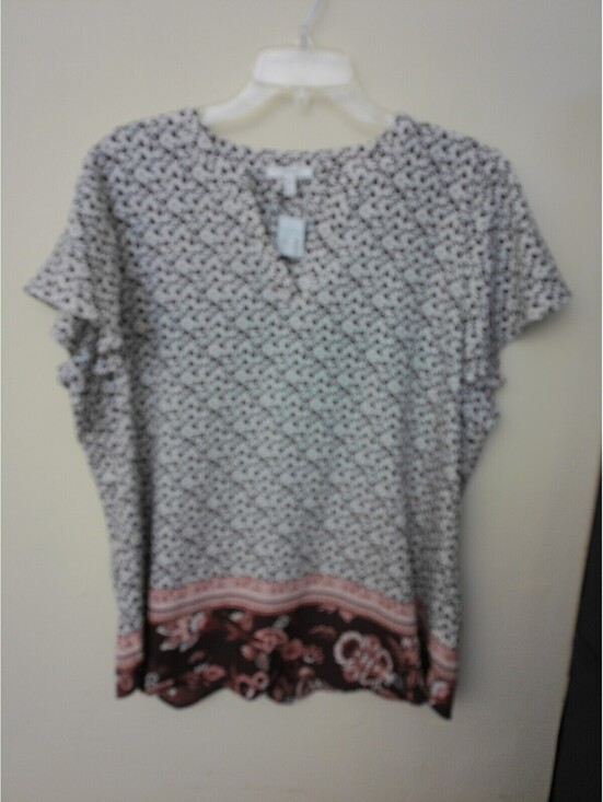 Maurices Tops - NWT Maurices Blouse Womens 0X Multicolor Floral Print Flutter Sleeve Top